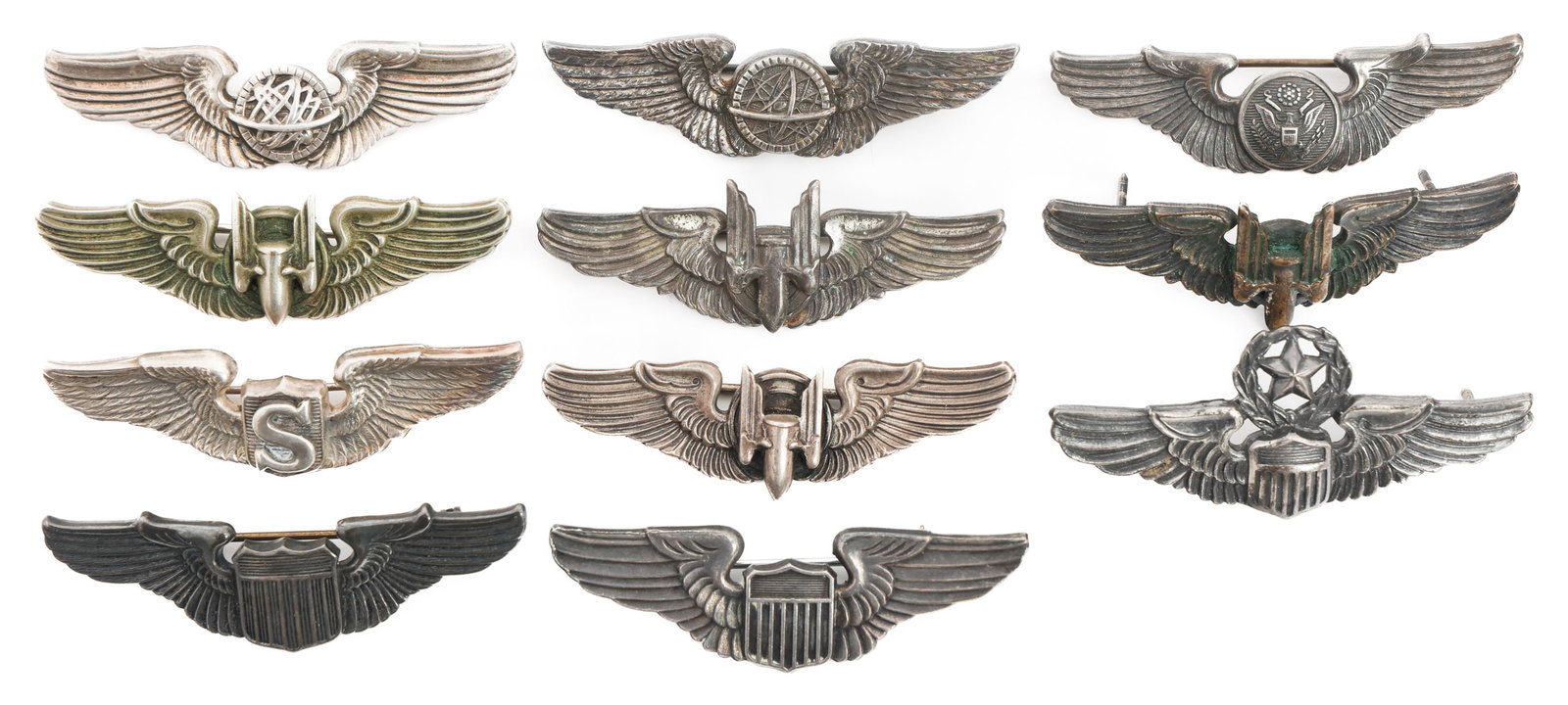 WWII - COLD WAR USAF 2" QUALIFICATION WINGS (1 of 10)
