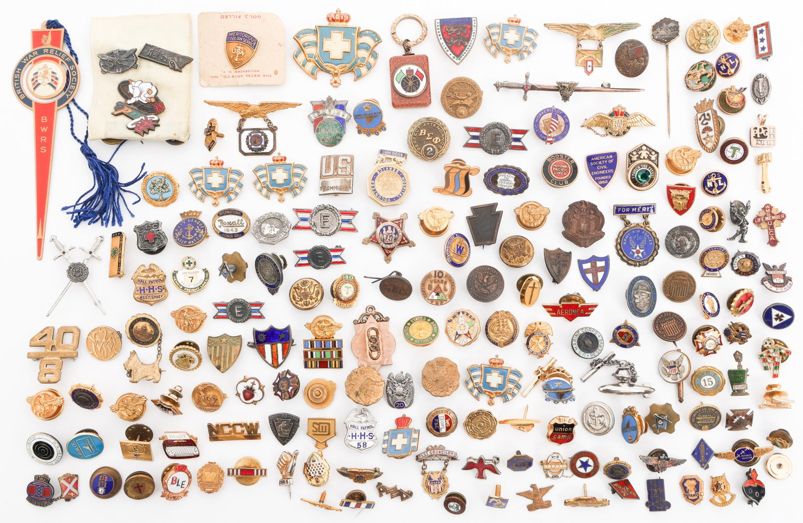WWII US & BRITISH HOMEFRONT PINS & INSIGNIA (1 of 12)