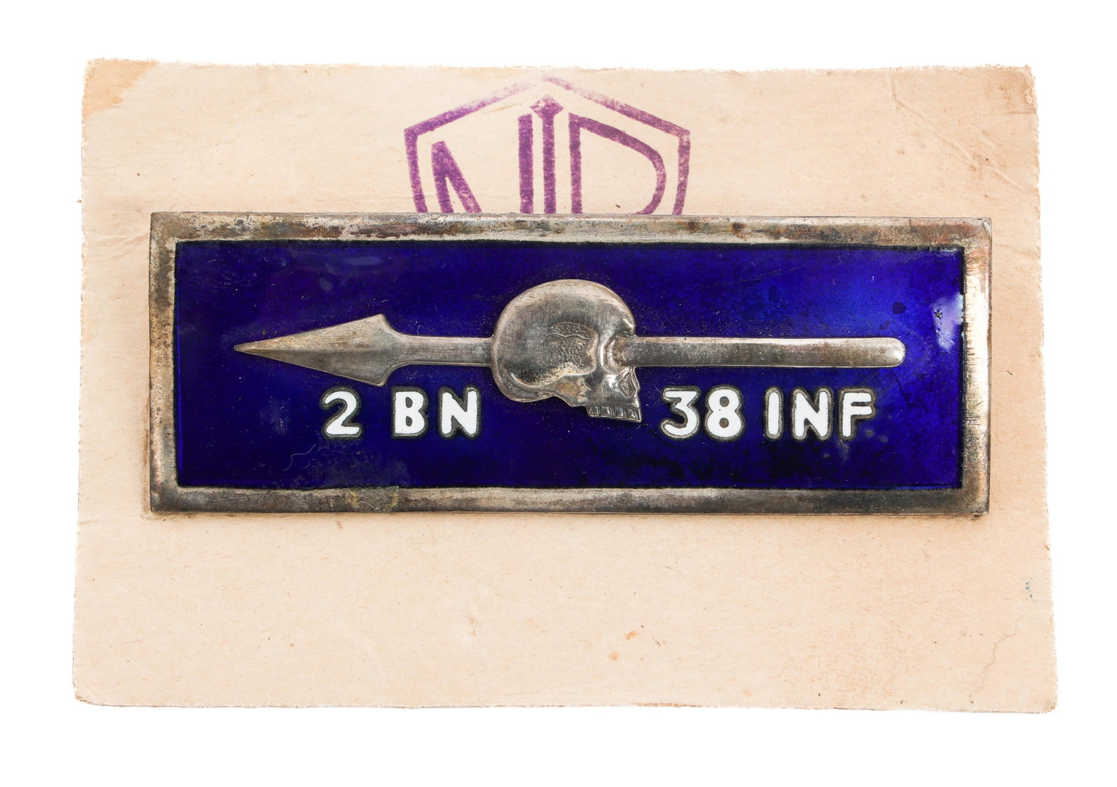 KOREAN WAR US ARMY 2nd BATT 38th INFANTRY BADGE (1 of 4)