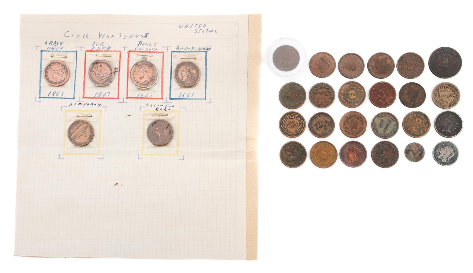 CIVIL WAR US COINS AND TOKENS (1 of 13)