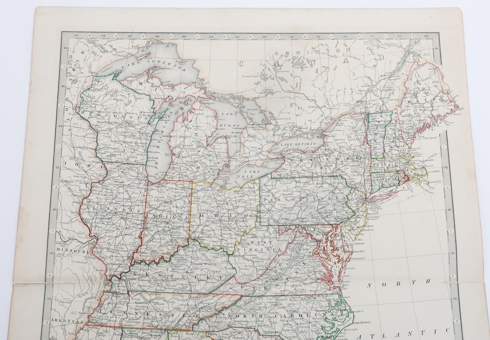 19th C. EASTERN US MAP by KEITH JOHNSTON - 2