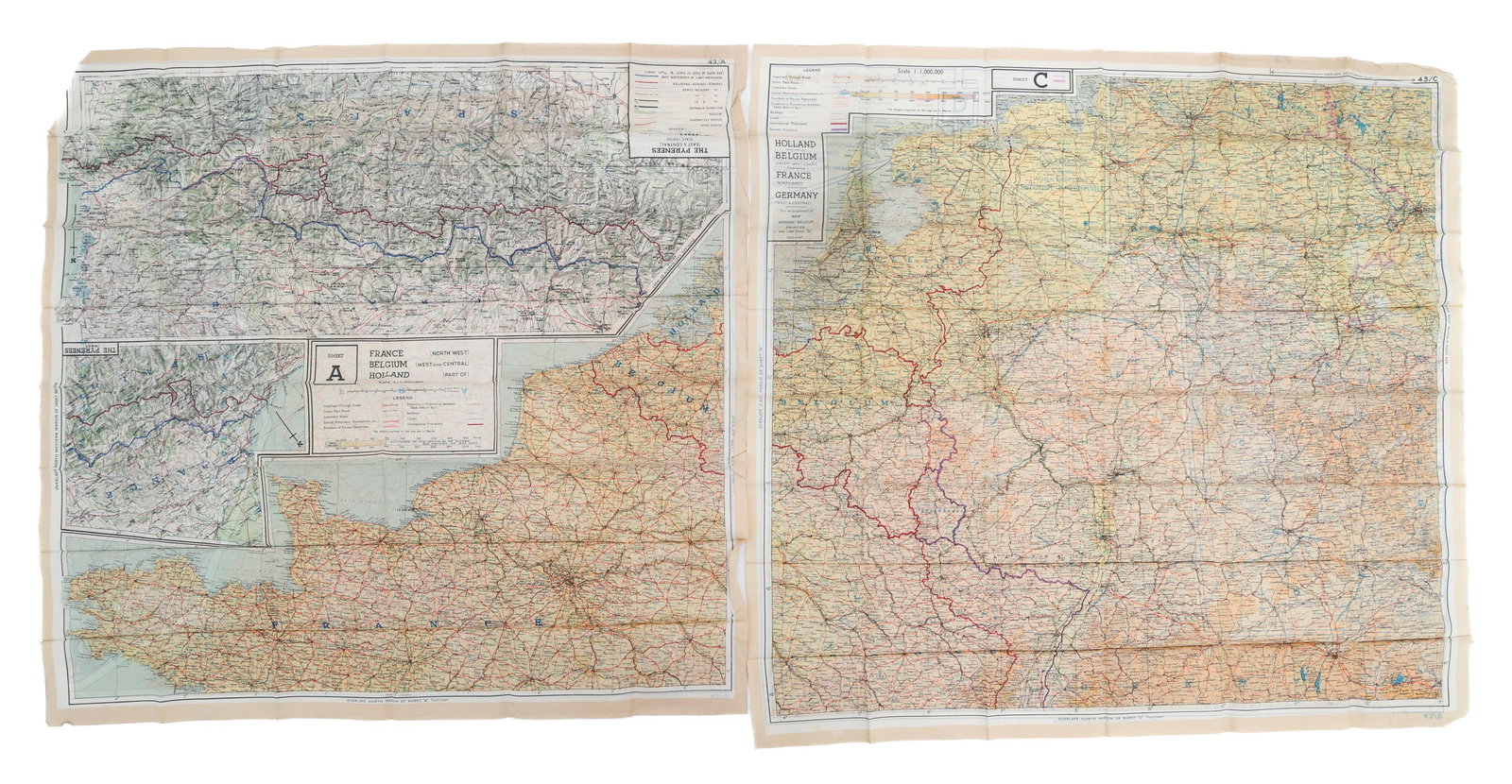 WWII USAAF WESTERN FRONT ESCAPE MAPS (1 of 18)
