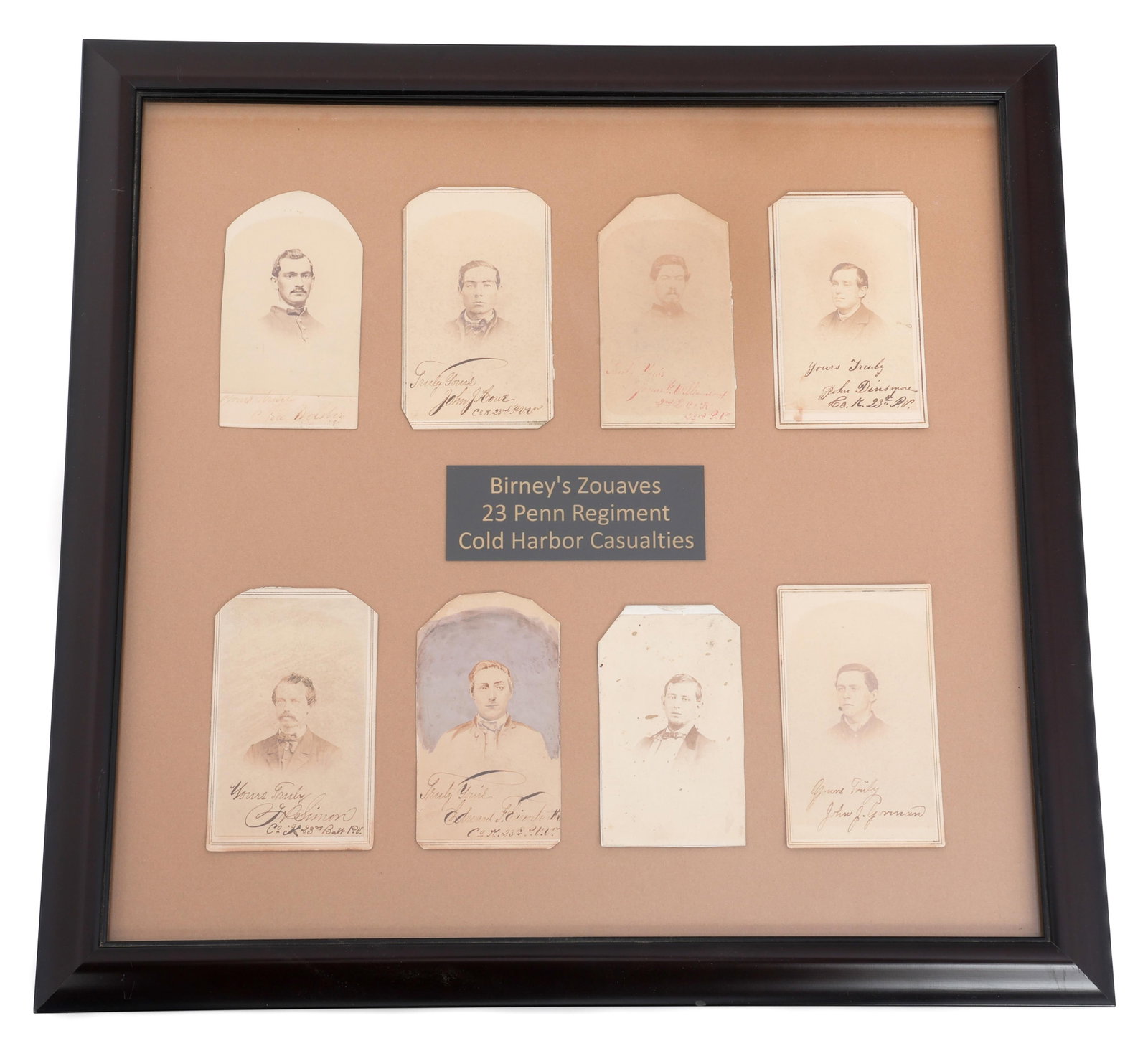 CIVIL WAR UNION 23rd PENN RGT CASUALTY CDVs (1 of 7)