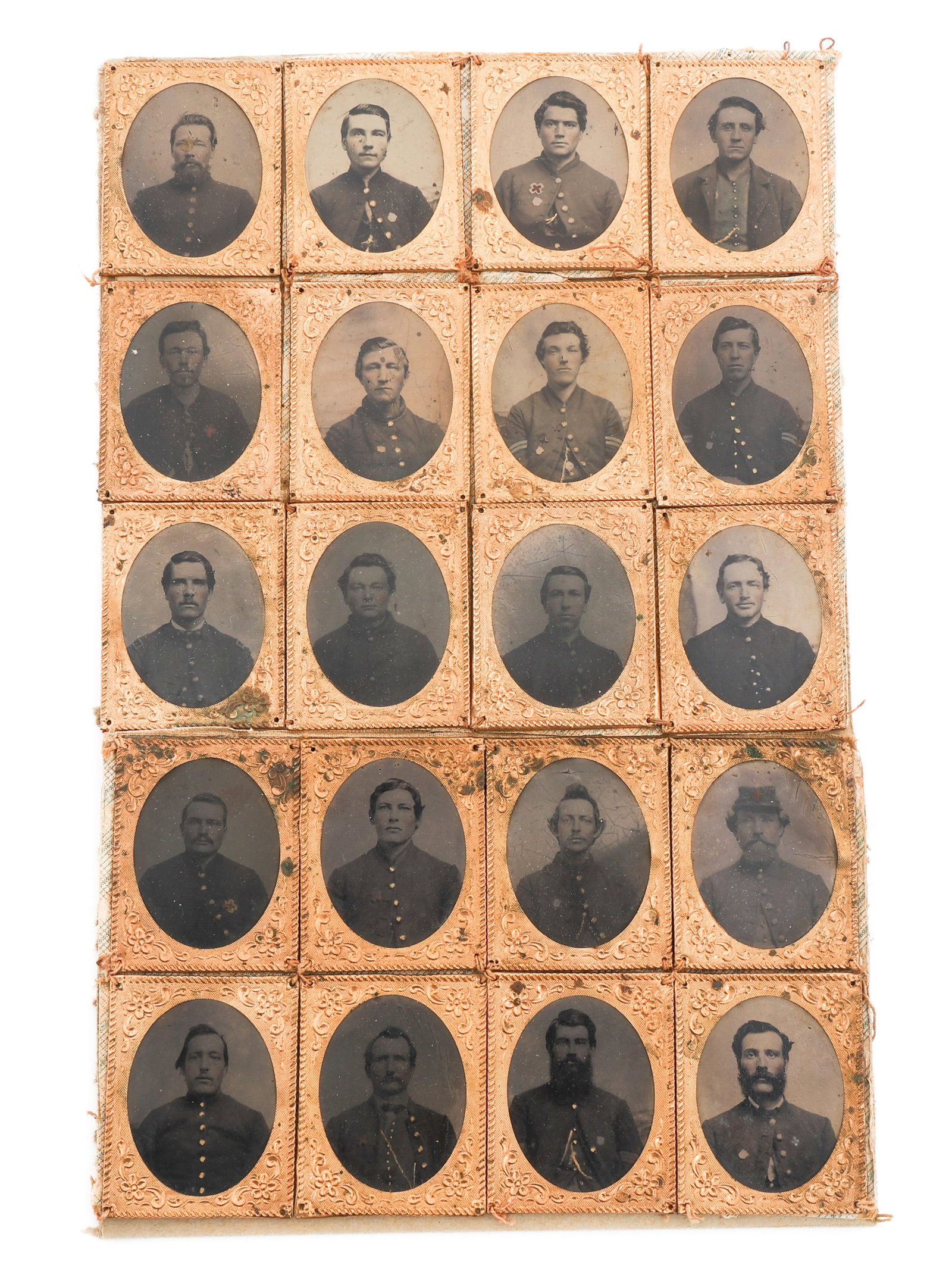 CIVIL WAR VETERANS FRAMED TINTYPES (1 of 5)