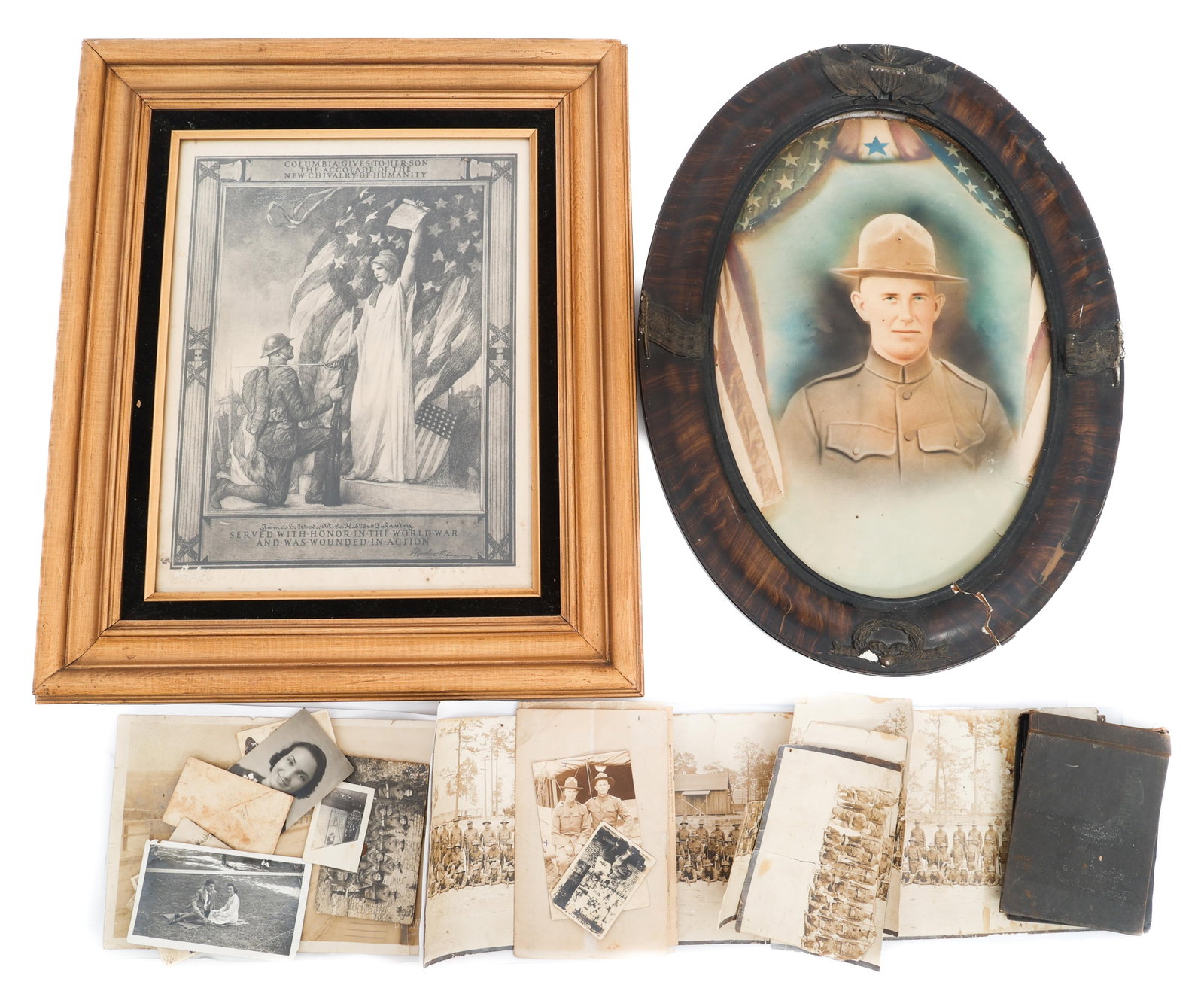 WWI AEF 81st DIVSION NAMED PHOTO & DOCUMENT GROUP (1 of 13)