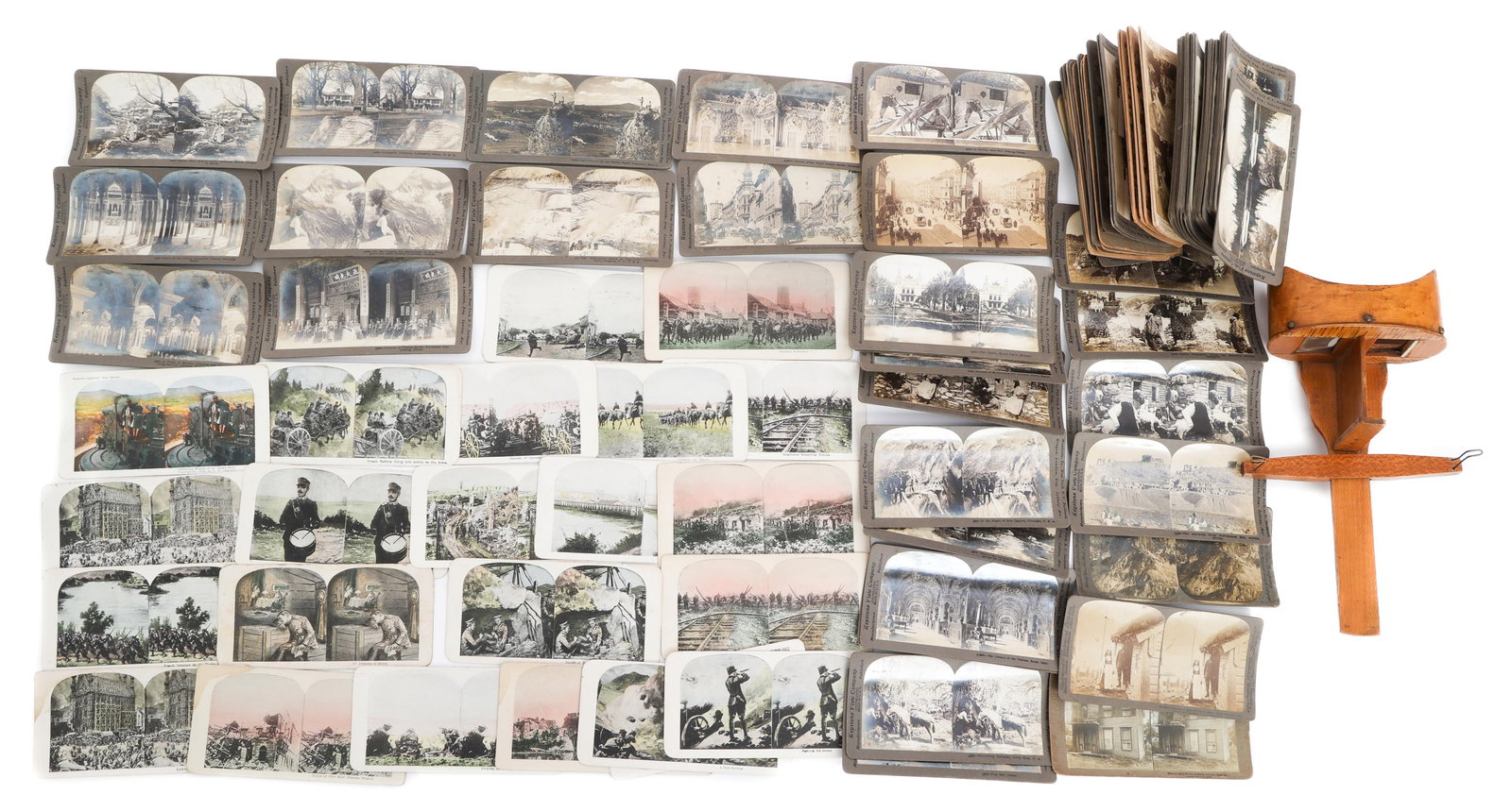 19th CENTURY WORLD STEREOVIEW COLLECTION: 19th CENTURY WORLD STEREOVIEW COLLECTION 19th Century World Famous and Historical Places Stereoview Card Collection and Stereoscope. Locations include Venice, Italy, Stockholm Palace, Sweden, Taj Maha