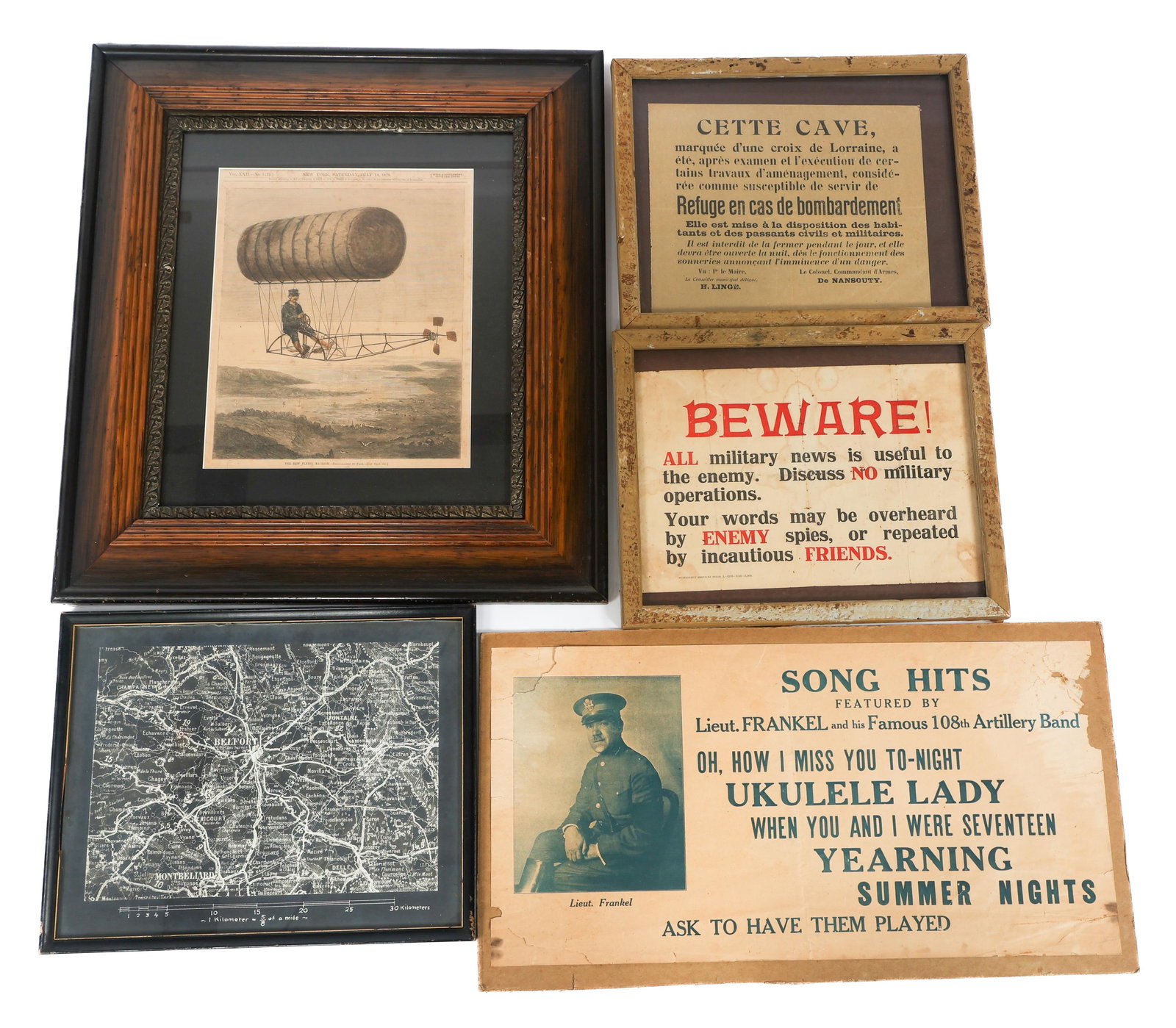 WWI FRENCH & US WARTIME CIVIL & MILITARY POSTERS (1 of 10)