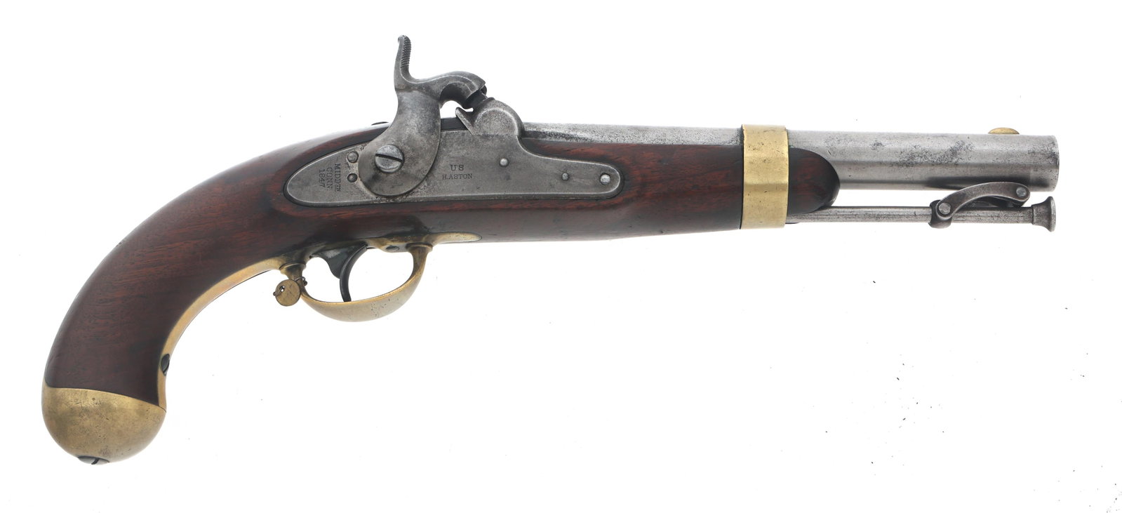 1847 US H. ASTON & CO MODEL 1842 54 CALIBER PISTOL (1 of 13)