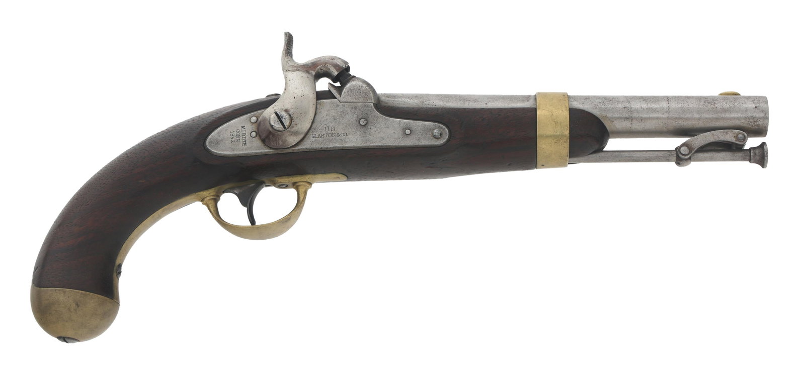 1852 US H. ASTON & CO MODEL 1842 54 CALIBER PISTOL (1 of 13)