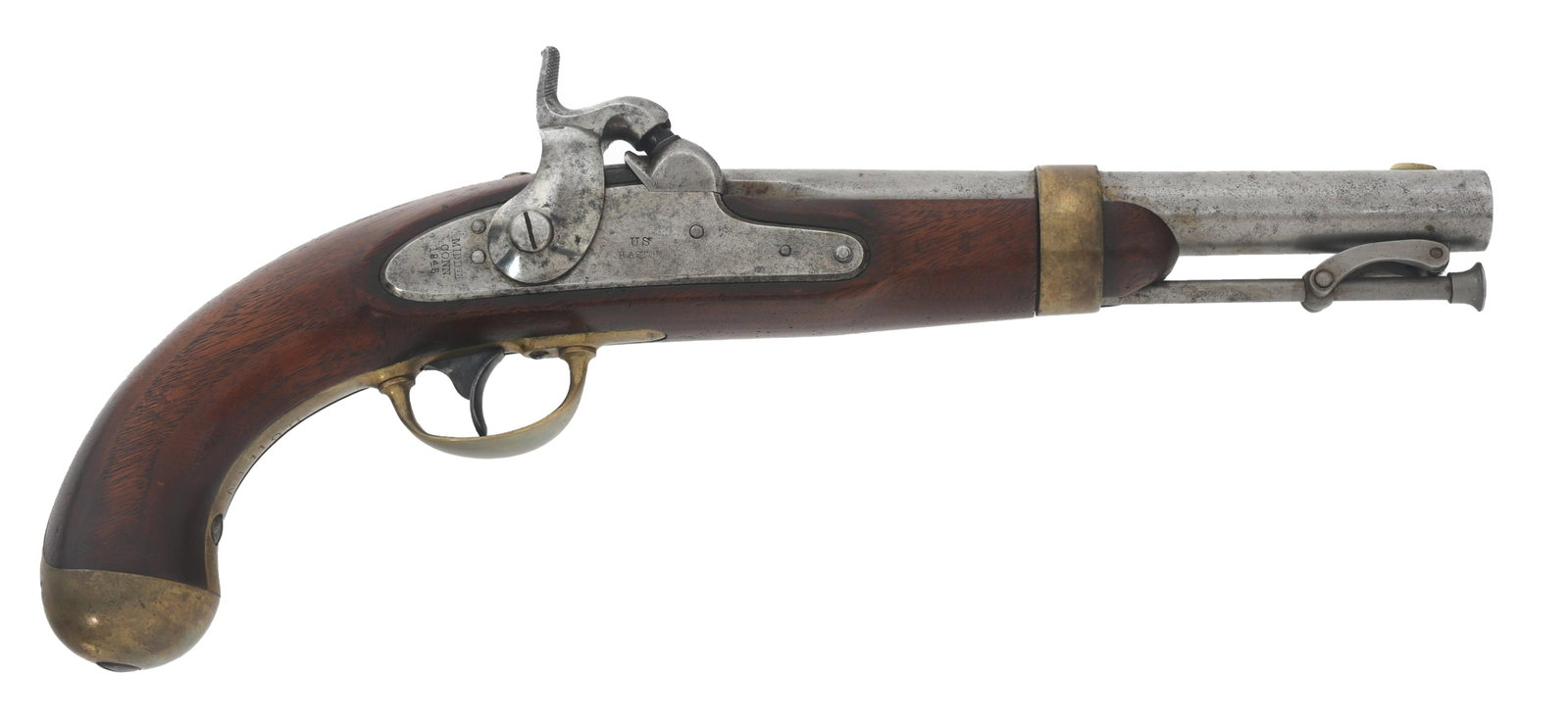 1847 US H. ASTON & CO MODEL 1842 54 CALIBER PISTOL (1 of 14)