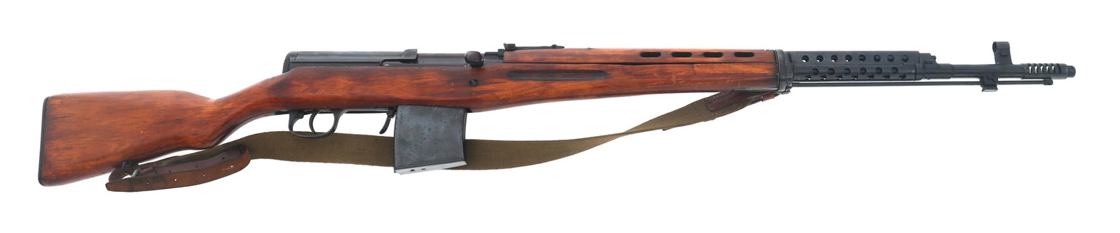 1941 RUSSIAN IZHEVSK SVT-40 7.62x54mmR CAL RIFLE: 1941 RUSSIAN IZHEVSK SVT-40 7.62x54mmR CAL RIFLE 1941 Russian Izhevsk Model SVT-40 7.62x54mmR caliber semi automatic rifle. Import stamped CDI. Serial numbers match on receiver, trigger guard, and sto