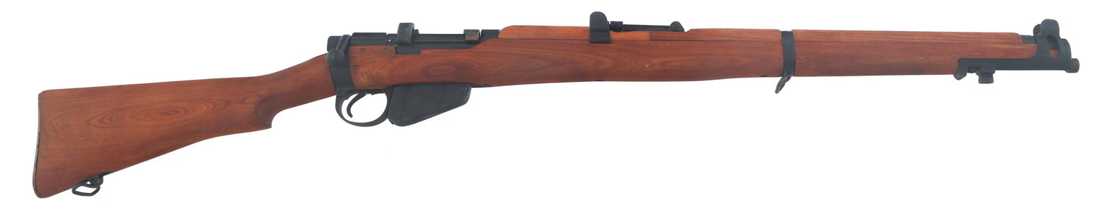 WWII AUSTRALIAN LITHGOW SMLE Mk III* 303 CAL RIFLE: WWII AUSTRALIAN LITHGOW SMLE Mk III* 303 CAL RIFLE 1941 WWII Australian Lithgow Model SMLE Mk III* .303 British caliber bolt action Lee-Enfield rifle. Serial numbers match on receiver and bolt. Right 