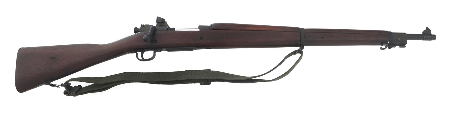 1943 US REMINGTON MODEL 03-A3 .30-06 CAL RIFLE: 1943 US REMINGTON MODEL 03-A3 .30-06 CAL RIFLE WWII 1943 US Remington Model 1903-A3 .30-06 caliber bolt action rifle. Barrel stamped R.A. over flaming bomb, dated 8-43. Parkerized finish. Wood stock s