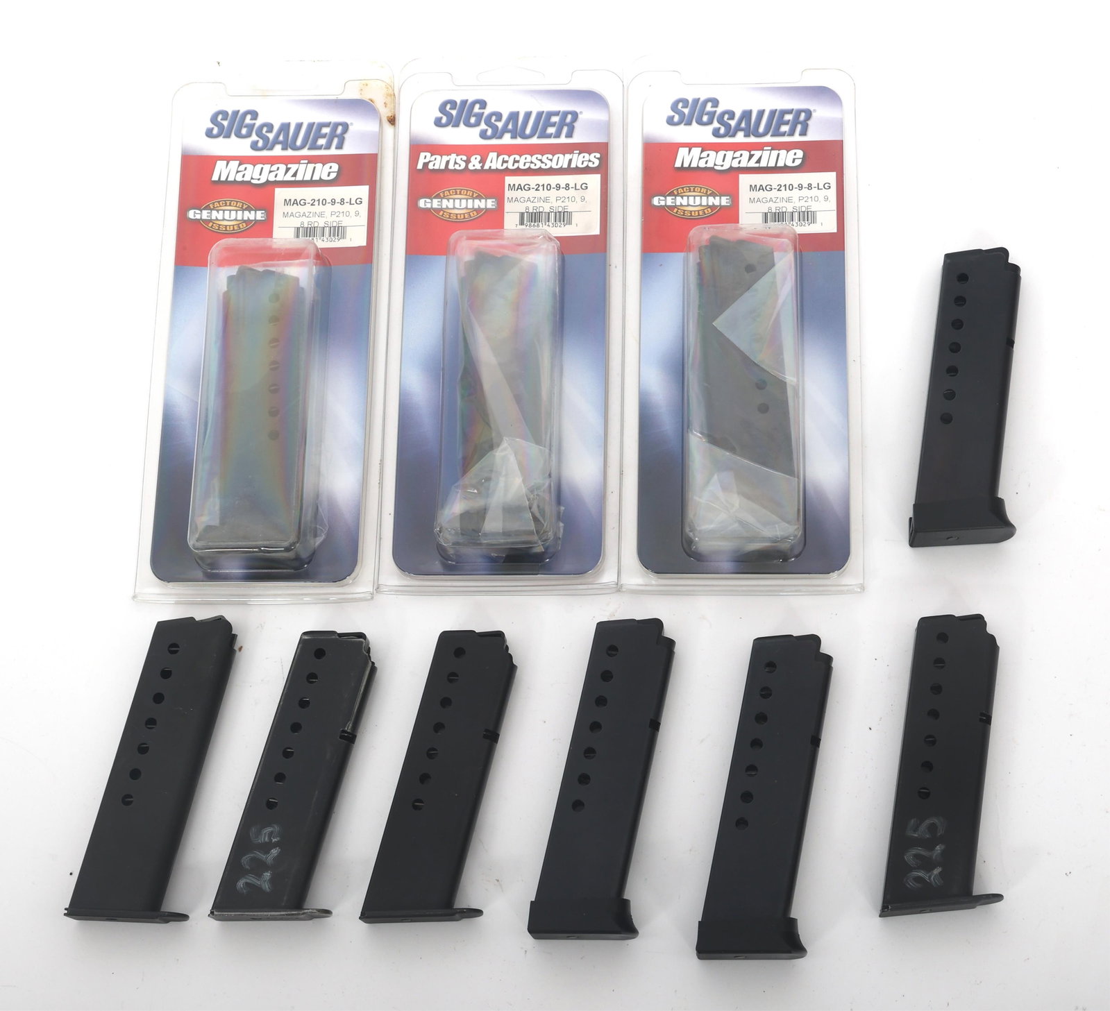 MAGAZINES FOR SIG P210 and SIG P225 9mm PISTOLS (1 of 3)