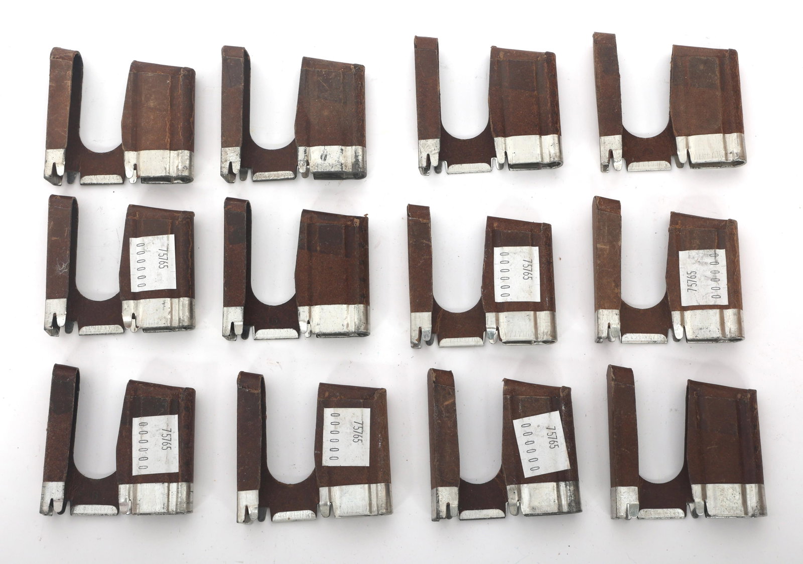 SWISS K11/K31 7.5x55mm CALIBER STRIPPER CLIPS: SWISS K11/K31 7.5x55mm CALIBER STRIPPER CLIPS Swiss K11/K31 7.5x55mm caliber rifle stripper clips, lot of 12. Size / Gauge: 7.5x55mm