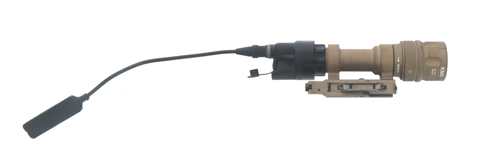 SUREFIRE KM3 LIGHT WITH M93 MOUNT: SUREFIRE KM3 LIGHT WITH M93 MOUNT Surefire KM3 light with M93 mount.