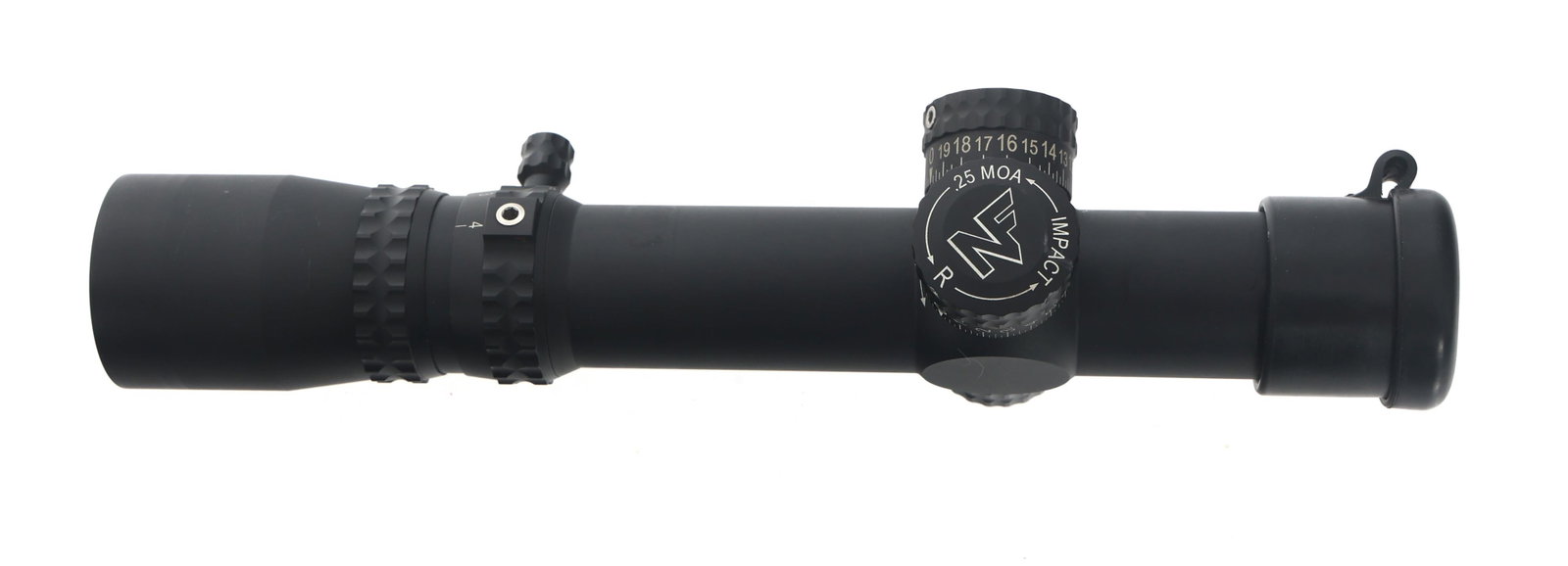 NIGHTFORCE MODEL NXS 1-4X24mm RIFLE SCOPE: NIGHTFORCE MODEL NXS 1-4X24mm RIFLE SCOPE Nightforce Model NXS 1-4x24mm illuminated rifle scope with FC-3G reticle. Size / Gauge: 1-4x24mm