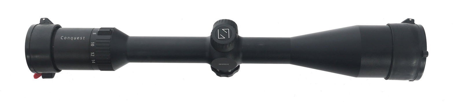 ZEISS MODEL CONQUEST 4.5-14x44mm RIFLE SCOPE: ZEISS MODEL CONQUEST 4.5-14x44mm RIFLE SCOPE Zeiss Model Conquest 4.5 - 14x44mm rifle scope with duplex reticle. Size / Gauge: 4.5-14x44mm