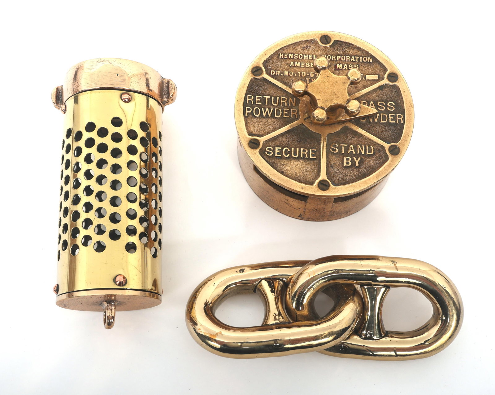 US NAVY SHIP POWDER ROOM BELL & MEMORABILIA (1 of 7)