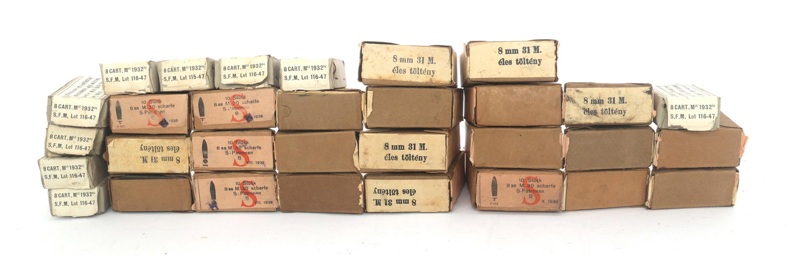 8x50 & 8x56R CALIBER AMMUNITION - 20 POUNDS TGW (1 of 4)