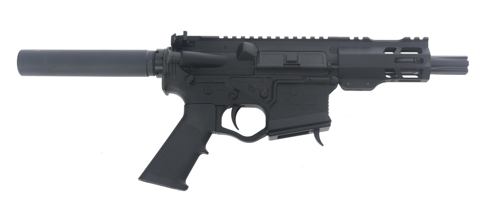 AMERICAN TACTICAL OMNI 9x19mm CALIBER PISTOL: AMERICAN TACTICAL OMNI 9x19mm CALIBER PISTOL American tactical Model Omni Hybrid 9x19mm caliber semi automatic pistol. Linear compensator. Caliber / Gauge: 9x19mm Barrel Length: 4.5" Serial Number: NS
