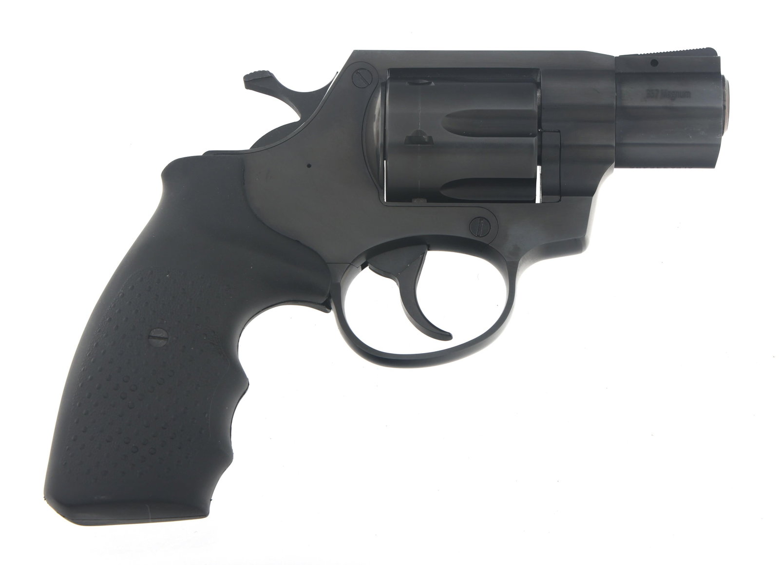 RIA MODEL AL 3.0 .357 MAGNUM CALIBER DA REVOLVER: RIA MODEL AL 3.0 .357 MAGNUM CALIBER DA REVOLVER Rock Island Armory Model AL 3.0 .357 magnum caliber double action revolver. Import stamped RIA Imports. Blued finish. Fixed sights. Textured rubber gri