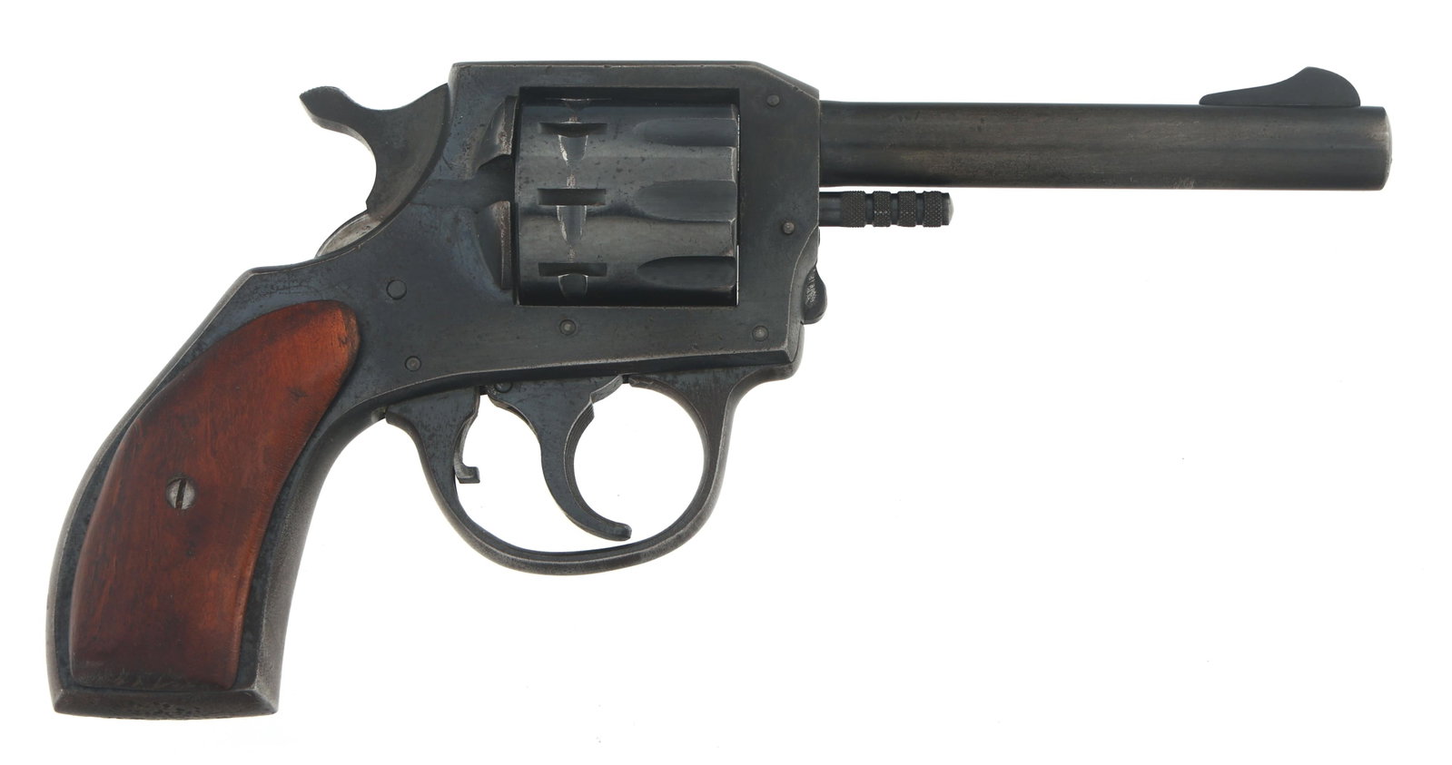 H&R MODEL 922 .22 LR CALIBER REVOLVER: H&R MODEL 922 .22 LR CALIBER REVOLVER Harrington & Richardson Model 92200 .22 LR caliber double action revolver. Fixed sights. Wood grips. Caliber / Gauge: 22 LR Barrel Length: 4" Serial Number: M4021