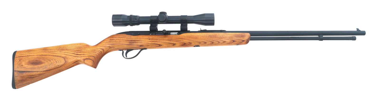 SEARS MODEL 25 .22 S-L-LR CALIBER SEMI AUTO RIFLE: SEARS MODEL 25 .22 S-L-LR CALIBER SEMI AUTO RIFLE Sears High Standard Model 25 .22 S-L-LR caliber semi automatic rifle. Black finish. Blade front sight. Adjustable rear sight. Weaver V7-W 2.5-7 power 