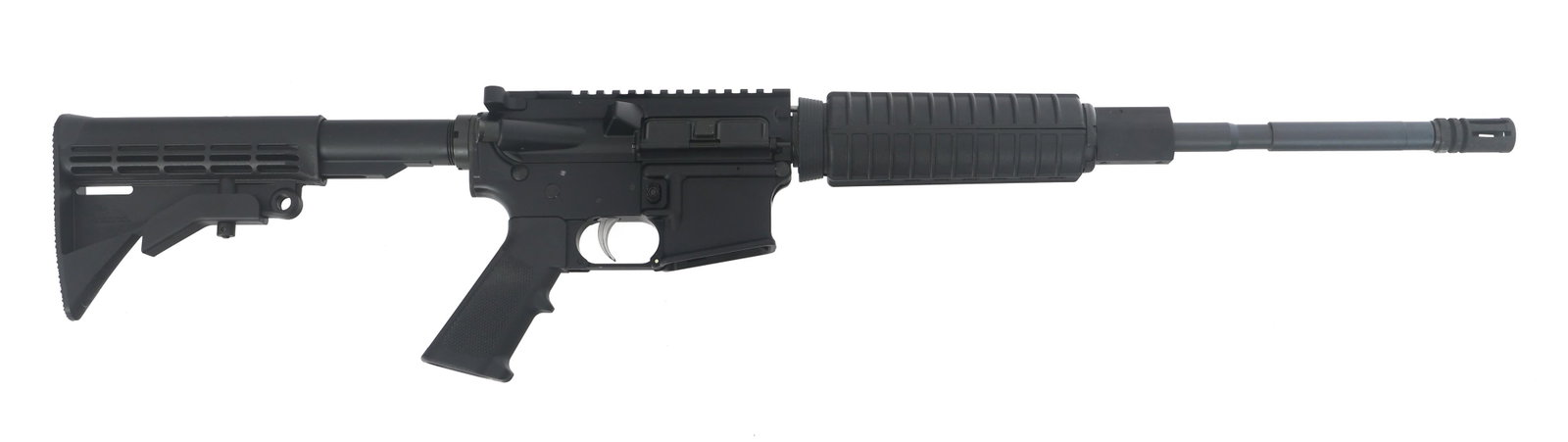 ANDERSON MFG AM-15 5.56x45mm CALIBER RIFLE: ANDERSON MFG AM-15 5.56x45mm CALIBER RIFLE Anderson Manufacturing AM-15 5.56x45mm caliber semi automatic rifle. Black anodized aluminum upper and lower receiver. 1/8 twist barrel. Adjustable stock. Ow
