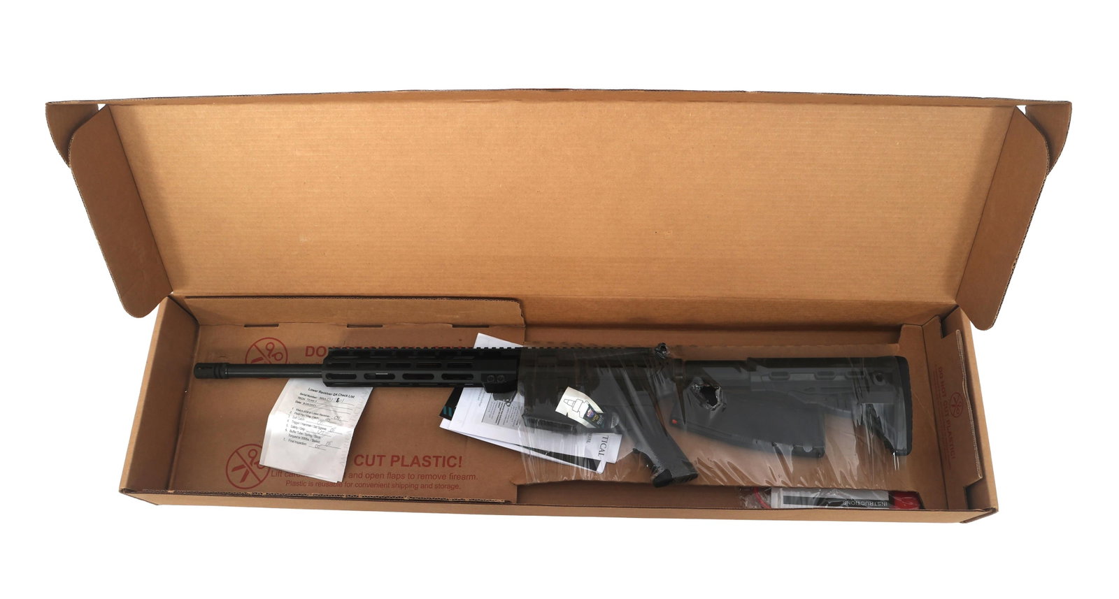 ATI AR-15 MILSPORT 5.56x45mm CALIBER RIFLE: ATI AR-15 MILSPORT 5.56x45mm CALIBER RIFLE American Tactical AR-15 Milsport 5.56x45mm caliber semi automatic rifle. Black anodized aluminum upper and lower receiver. 1/8 twist barrel. 10" handguard. O