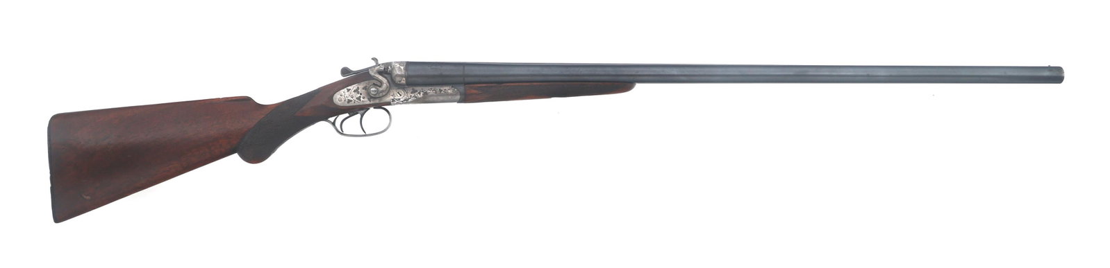 PIEPER BAYARD 12 GAUGE SIDE BY SIDE SHOTGUN: PIEPER BAYARD 12 GAUGE SIDE BY SIDE SHOTGUN Ancient Establishment Pieper Bayard Model 12 gauge side by side shotgun. Barrel rib stamped Anc Etabl Pieper Herstal Belgium. Bayard and logo stamped on bar