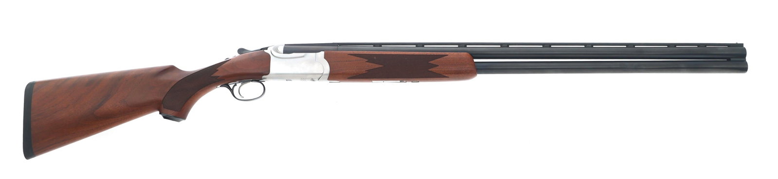 RUGER MODEL RED LABEL 12 GAUGE OVER UNDER SHOTGUN: RUGER MODEL RED LABEL 12 GAUGE OVER UNDER SHOTGUN Ruger Model Red Label 12 gauge over under shotgun. Blued finish barrels with stainless receiver. Double bead sight. Checkered wood stock. Five choke t