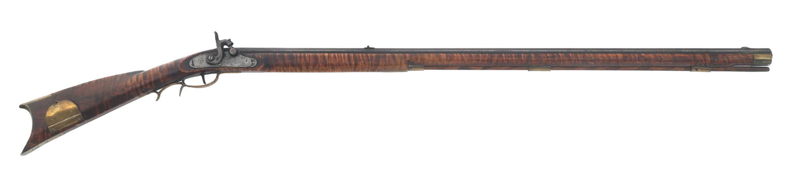 AMERICAN FULL STOCK .50 CALIBER PERCUSSION RIFLE (1 of 12)
