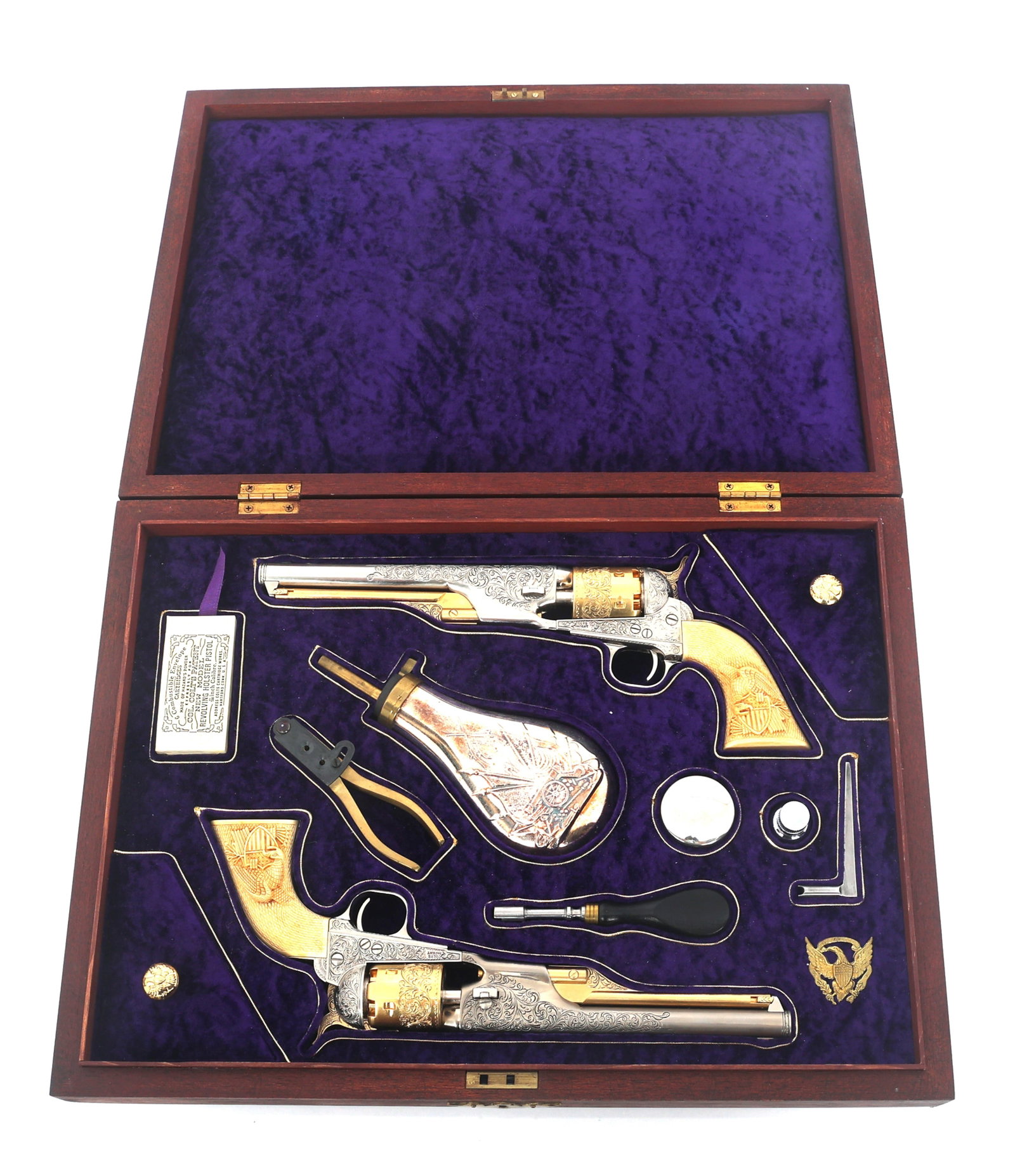 DISPLAY MODEL 1861 NON-FIRING REVOLVERS CASED PAIR (1 of 7)