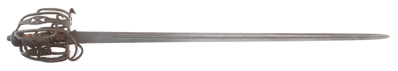 EARLY 18th C. SCOTTISH BASKET HILT BROADSWORD (1 of 12)