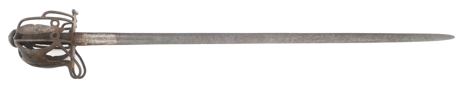 LATE 18th C. SCOTTISH BASKET HILT BROADSWORD (1 of 12)