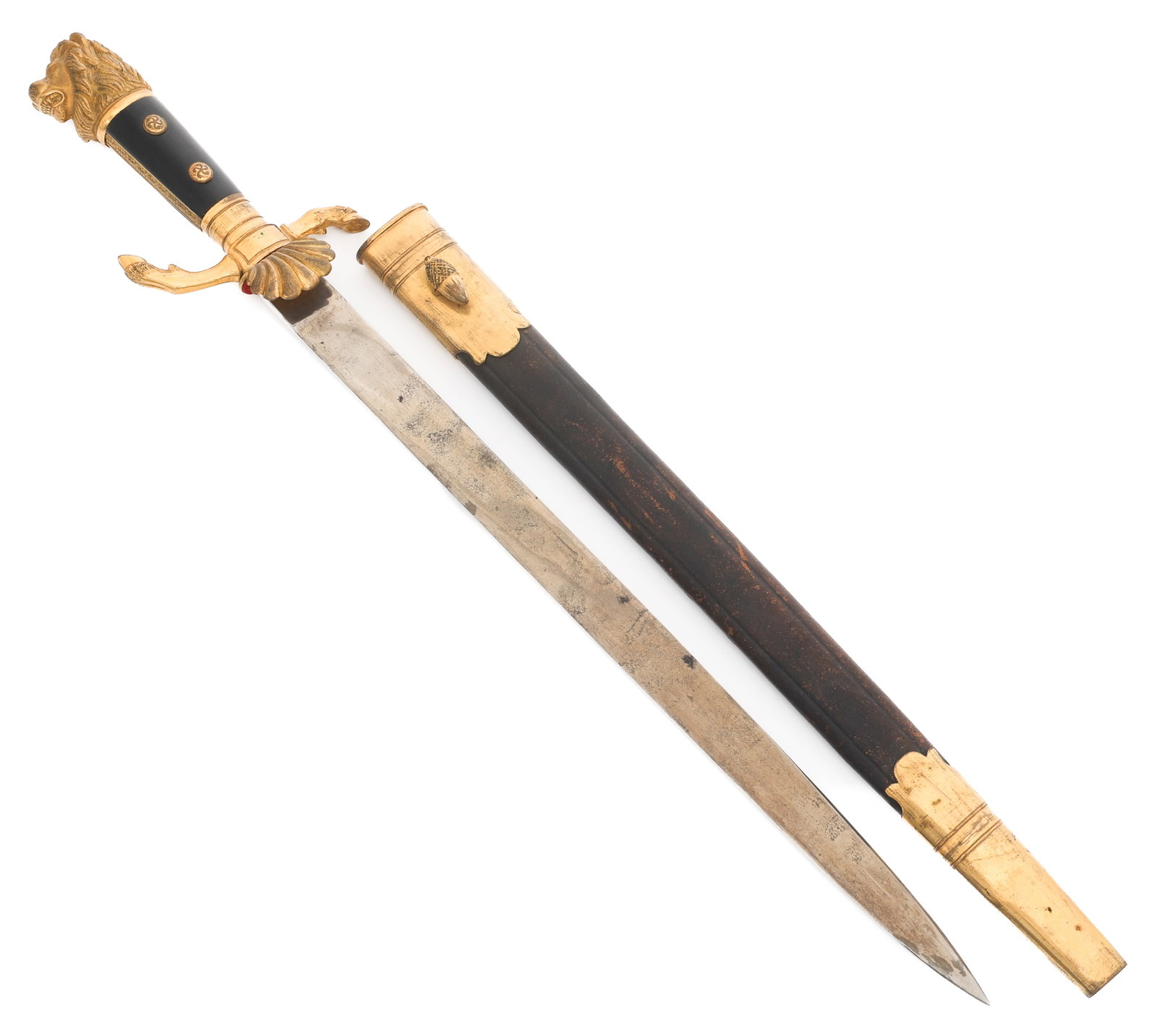 GERMAN LION HEAD HILT HUNTING ASSOCIATION CUTLASS (1 of 18)