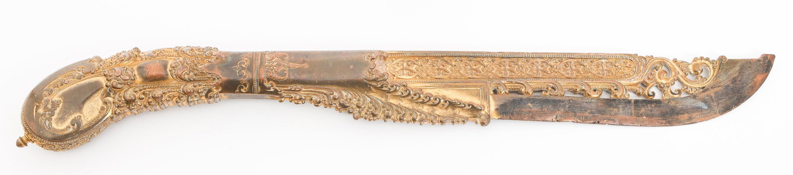 1870 SINHALESE CAST BRASS DAGGER (1 of 10)