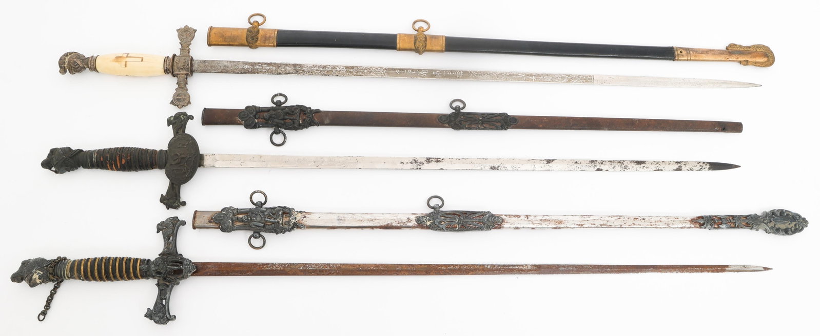 19th C. KNIGHTS OF PYTHIAS & TEMPLAR NAMED SWORDS (1 of 19)