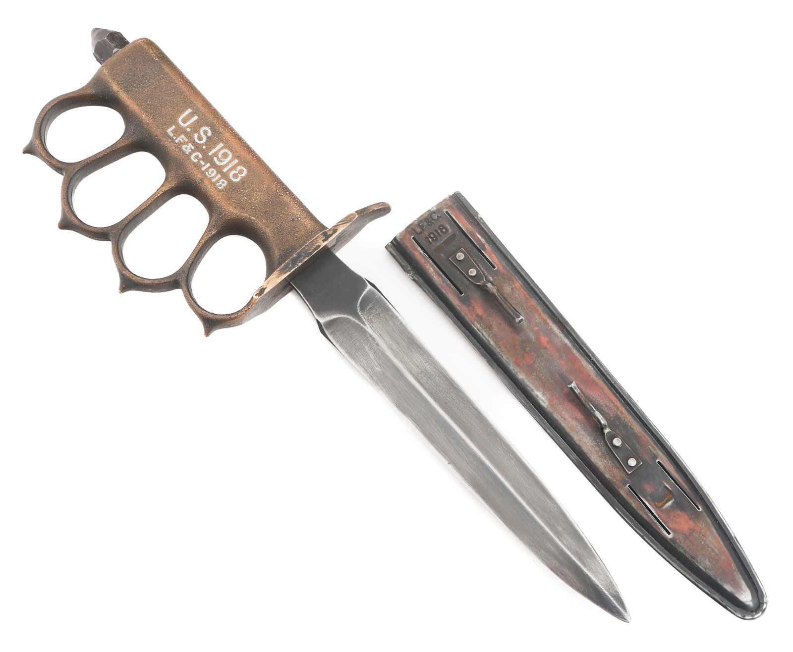 WWI US ARMY M1918 TRENCH KNIFE by L.F. & C. (1 of 16)