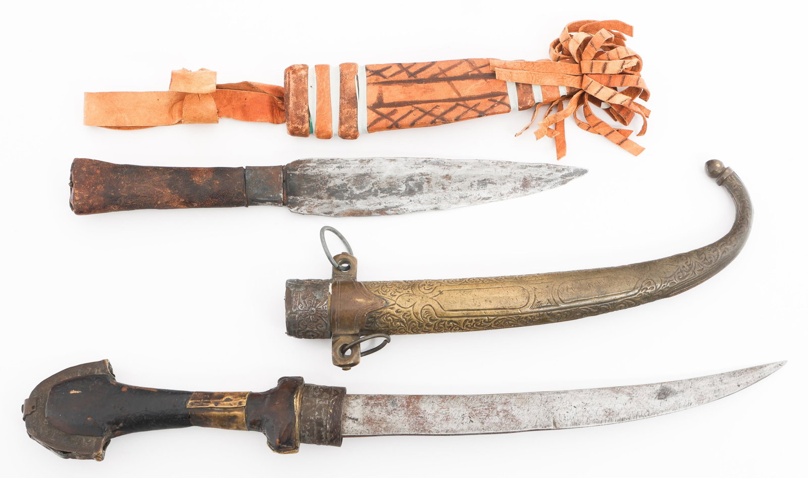EARLY 20th C. MIDDLE EAST TOURIST KNIFE & JAMBIYA (1 of 12)