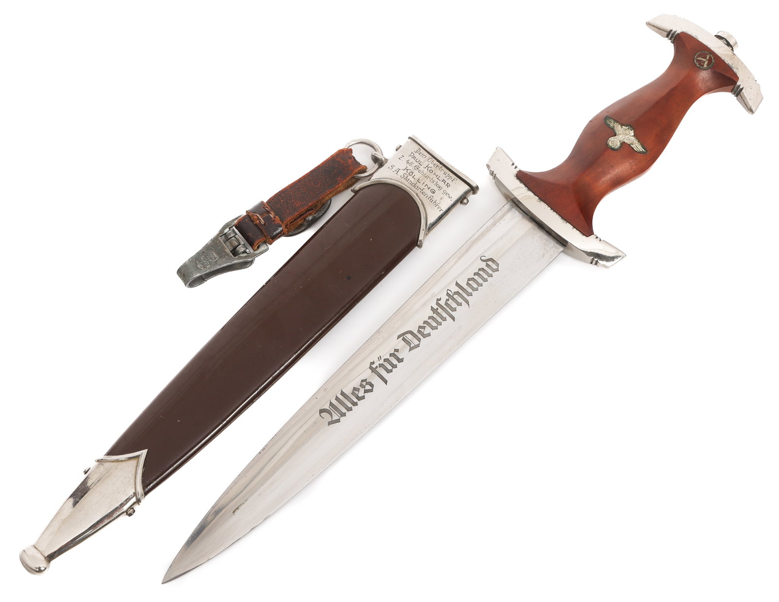 WWII GERMAN NAMED SA DRESS DAGGER by RZM M7/80 (1 of 20)