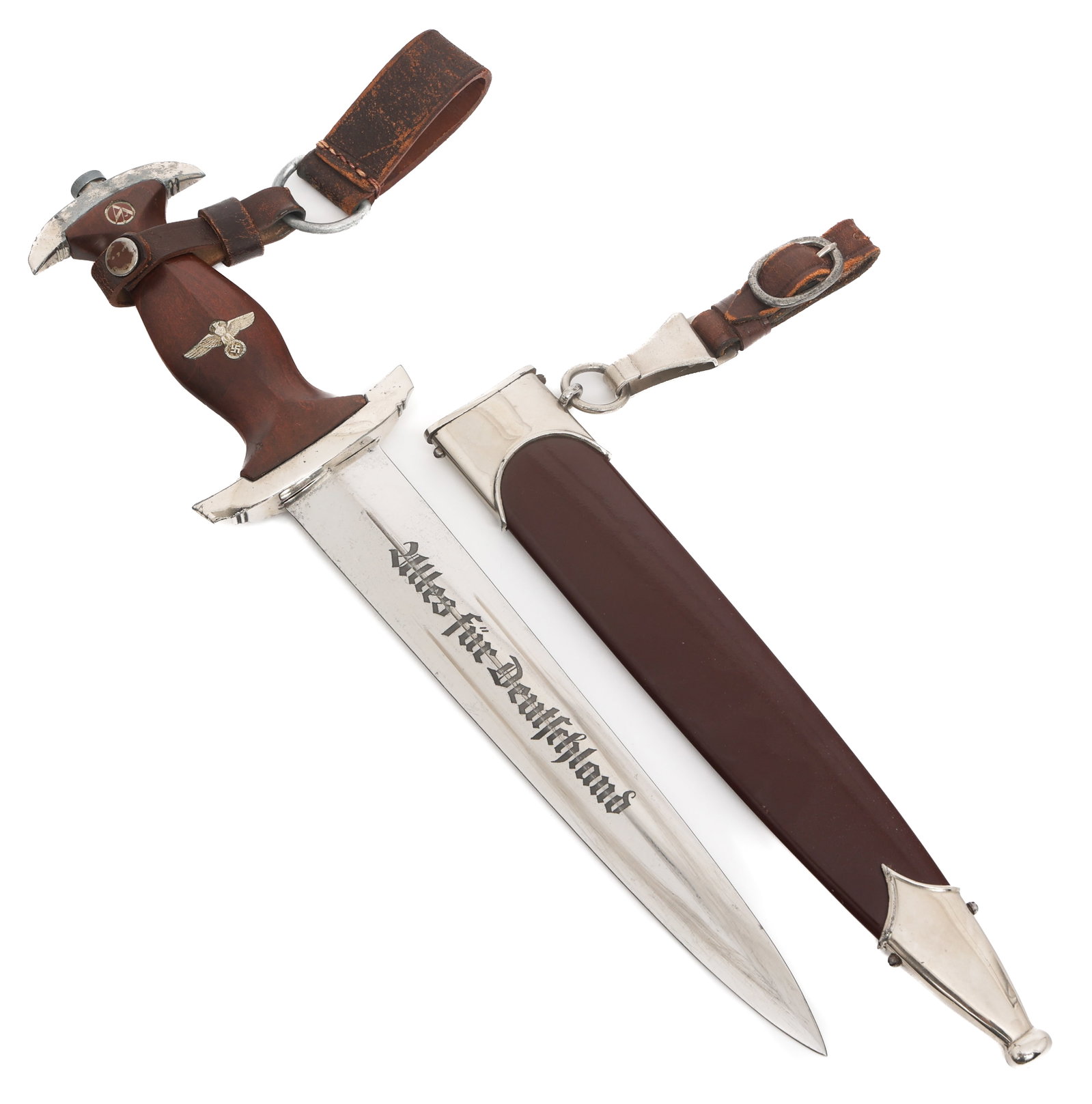 WWII GERMAN SA MIRROR MOTTO DRESS DAGGER - MERTEN (1 of 20)