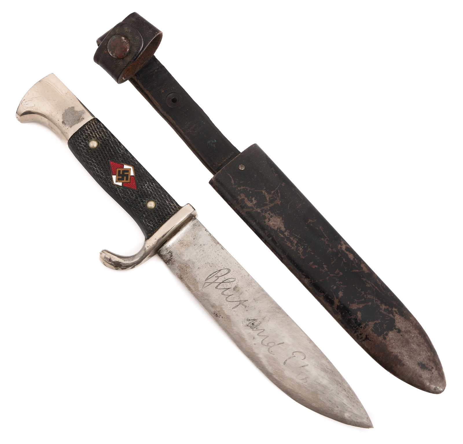 WWII GERMAN HITLER YOUTH KNIFE - MOTTO (1 of 17)