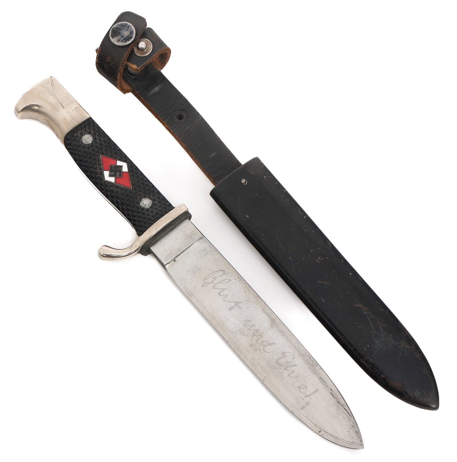 WWII GERMAN HITLER YOUTH KNIFE WITH MOTTO (1 of 17)