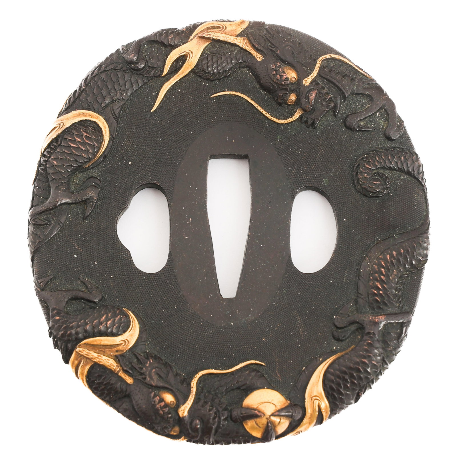 JAPANESE KATANA DRAGON DESIGN TSUBA (1 of 2)