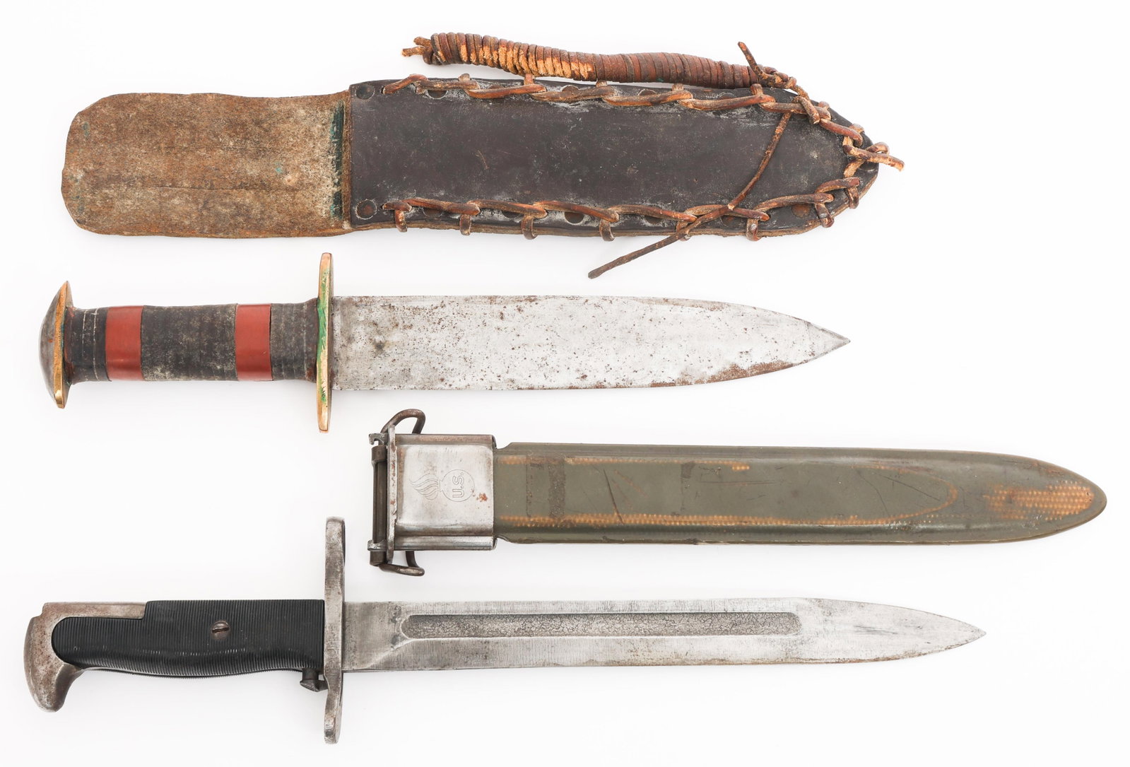 WWII US M1 BAYONET & THEATER MADE DAGGER (1 of 14)