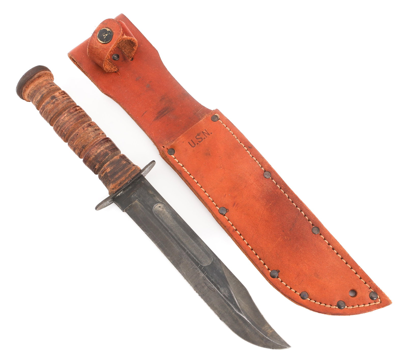 WWII US NAVY MkII FIGHTING KNIFE by ROBESON (1 of 16)