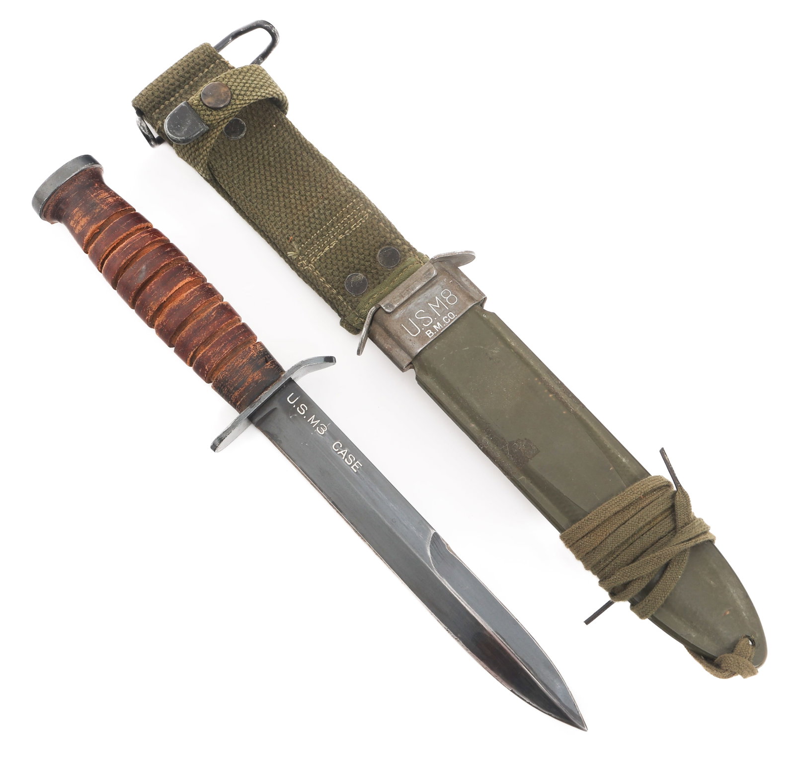 WWII US ARMY M3 FIGHTING KNIFE by CASE (1 of 16)