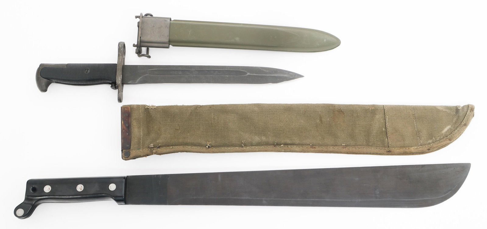 WWII - COLD WAR US M1 BAYONET & SWI MACHETE (1 of 15)